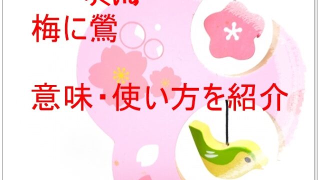 梅に鶯 うめにうぐいす とはどんな意味 使い方を紹介します ことわざのナルゾウ