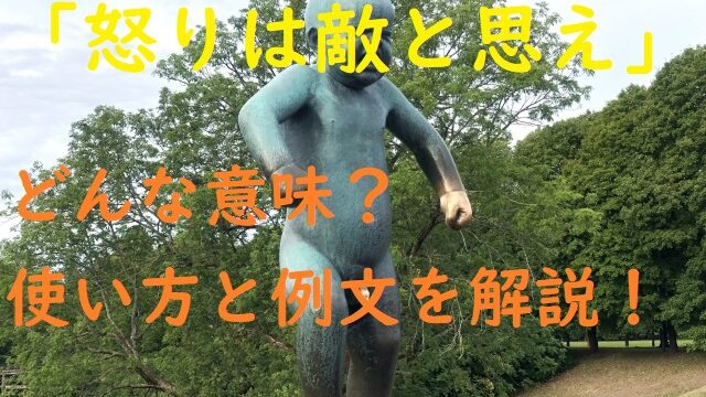 怒りは敵と思え とは 意味や使い方と例文を解説 ことわざのナルゾウ