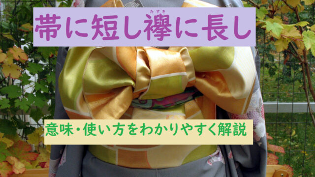 帯に短し襷に長し おびにみじかしたすきにながし の意味とは 使い方と例文もまとめて解説 ことわざのナルゾウ