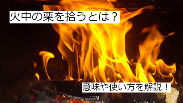 火中の栗を拾うとは 意味 使い方から類義語までわかりやすく解説 ことわざのナルゾウ