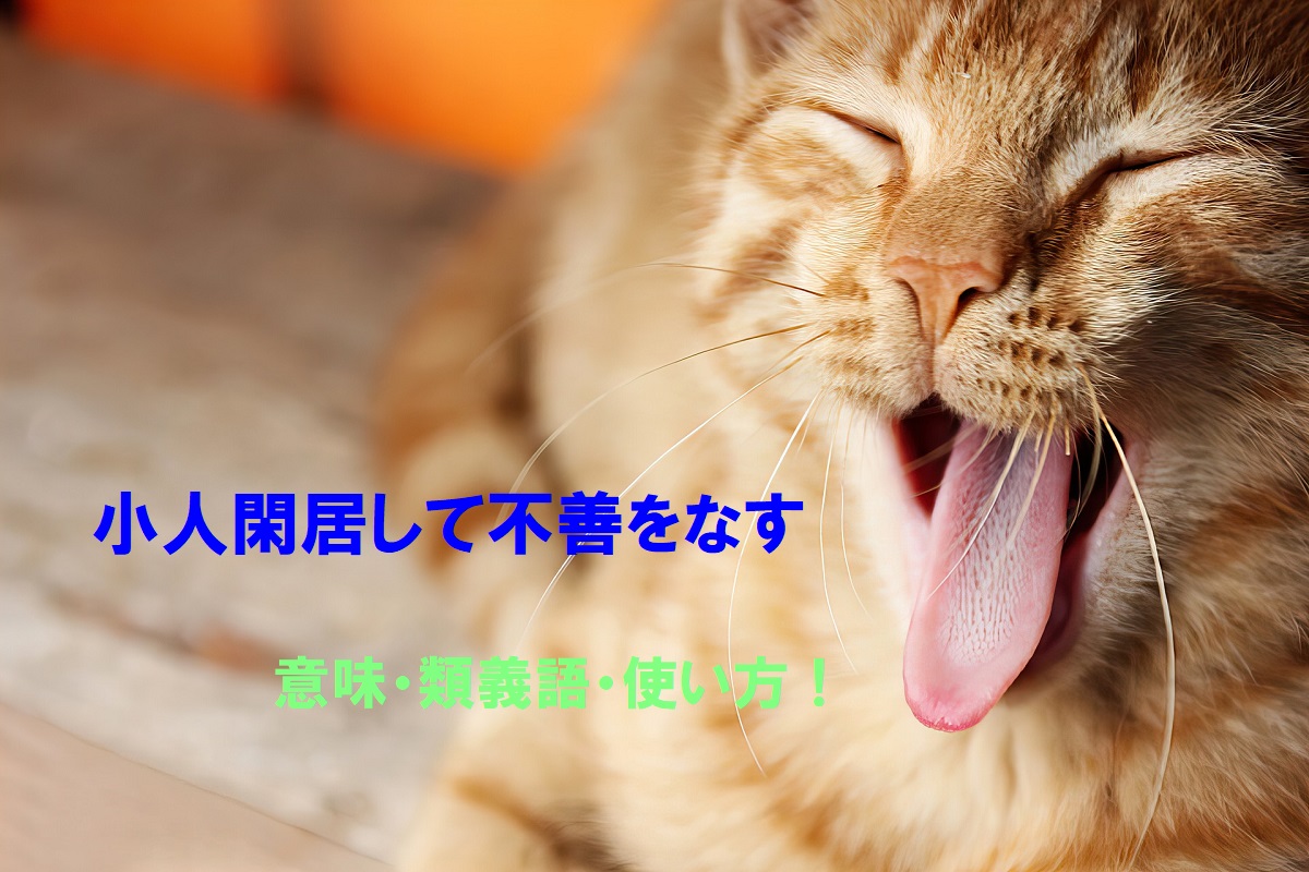 小人閑居して不善をなす しょうじんかんきょしてふぜんをなす の意味 類義語 使い方 ことわざのナルゾウ 小人閑居して不善をなす しょうじんかんきょしてふぜんをなす の意味 類義語 使い方 ことわざのナルゾウ