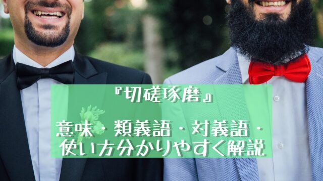 切磋琢磨 せっさたくま とは 意味 使い方 対義語 類義語など徹底解説 ことわざのナルゾウ